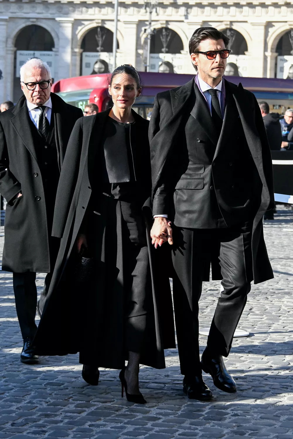 Наталья Водянова, Анна Винтур, Энн Хэтэуэй и Алессандро Микеле на прощании с Валентино Гаравани