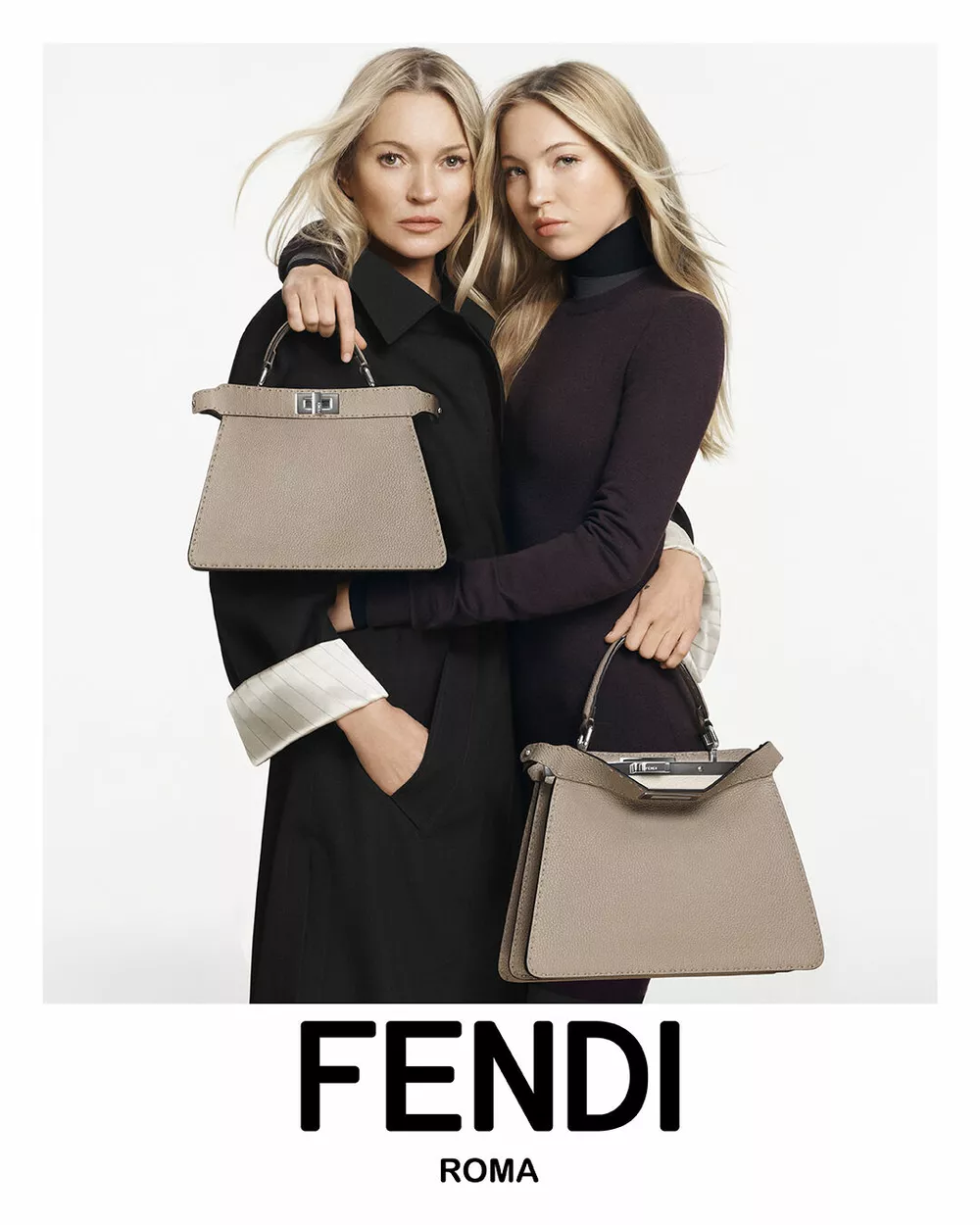 Кейт и Лила Мосс в рекламе Fendi