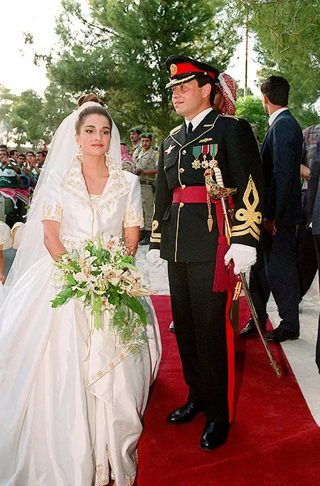 свадебное фото королевы рании и короля абдалла