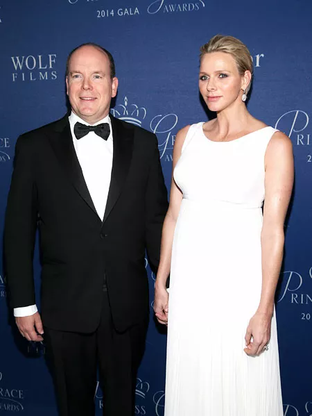 Князь Монако Альбер II и его жена княгиня Шарлен на гала-вечере Princess Grace Awards