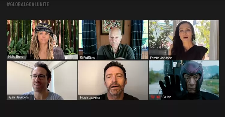 Холли Берри, Патрик Стюарт, Фамке Яссен, Райан Рейнольд, Хью Джекман и Йен Маккеллен