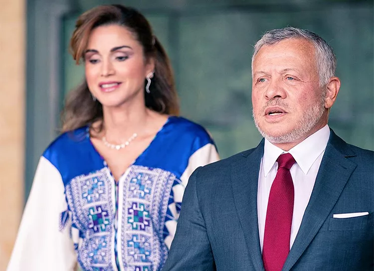 Король Абдалла и королева Рания на праздновании 74-го Дня независимости Иордании