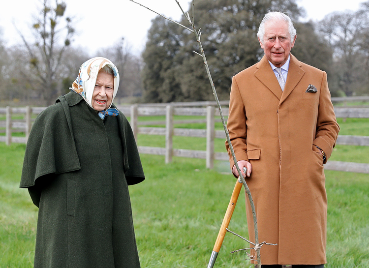 Королева Елизавета II и принц Чарльз посадили дерево по особенному поводу
