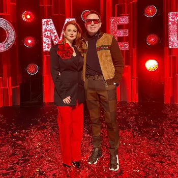 Лена Катина с мужем