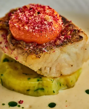 Судак с картофелем (