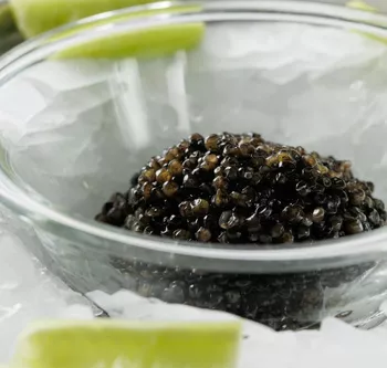 Огурцы с черной икрой