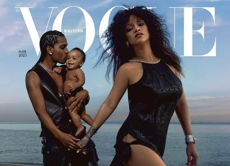 Рианна и A$AP Rocky впервые появились на обложке глянца вместе с сыном