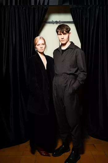 Николай Комягин со спутницей