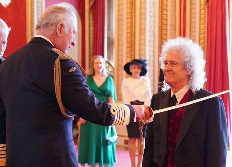 King Charles III knighted Queen guitarist Brian May