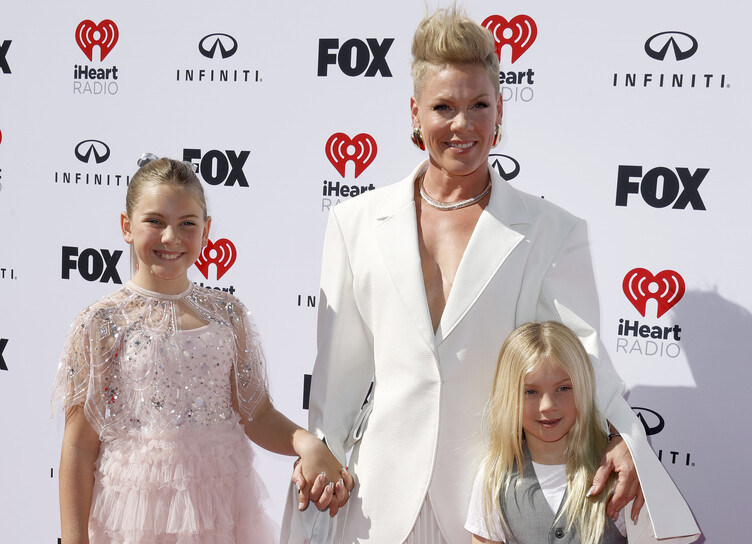Rare Exit: Pink with Kids at the 2023 iHeartRadio Music Awards