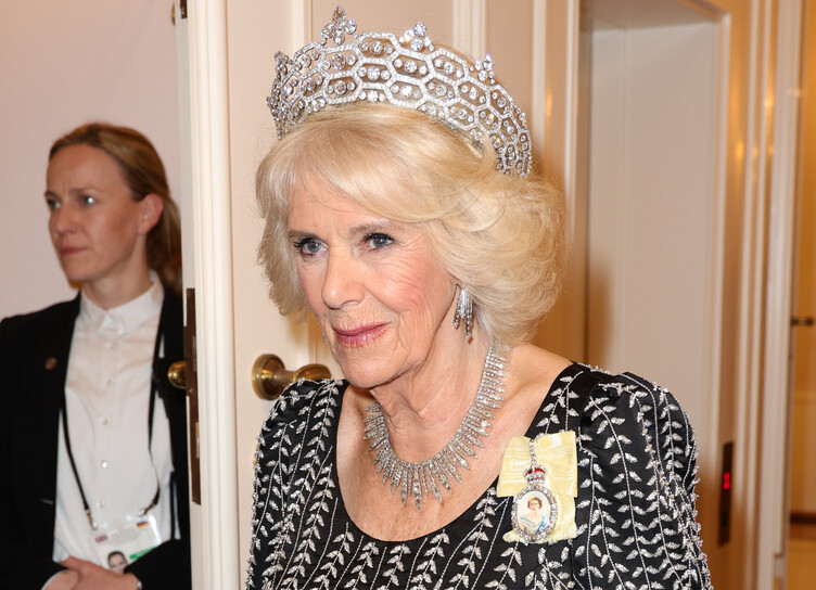 Queen Consort Camilla wears Elizabeth II’s necklace to a diplomatic banquet in Germany