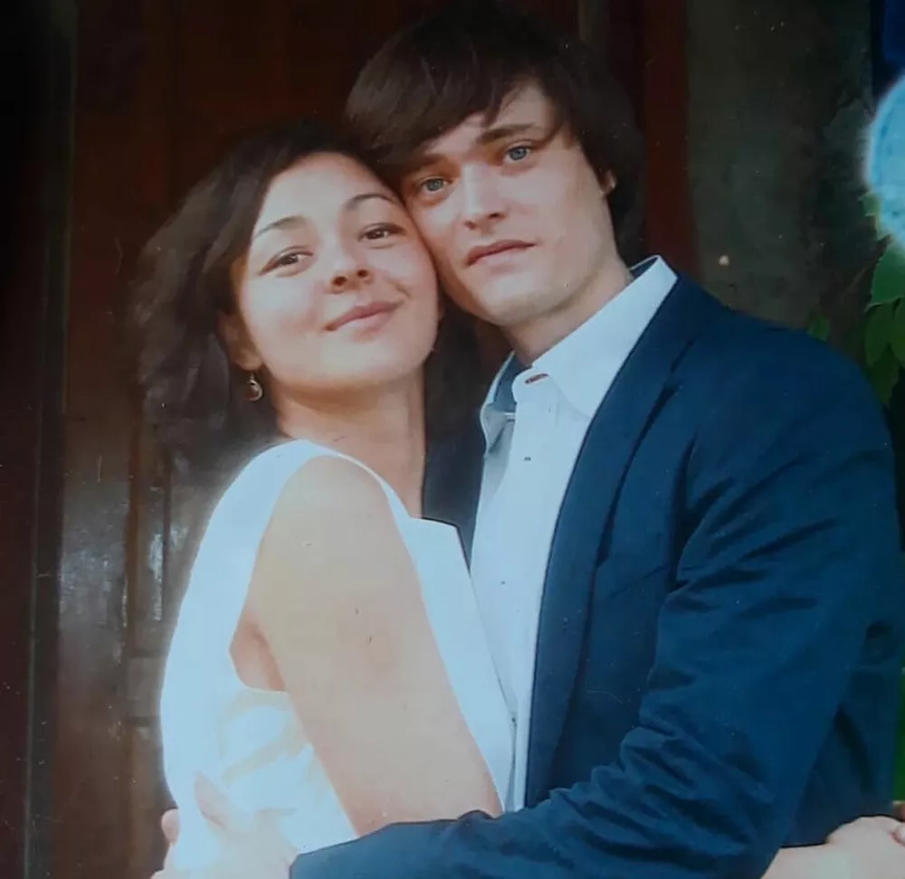Марина и Аркадий в день свадьбы в 2013 году