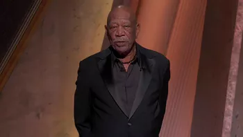 Морган Фримен произнес памятную речь Мишель Трахтенберг