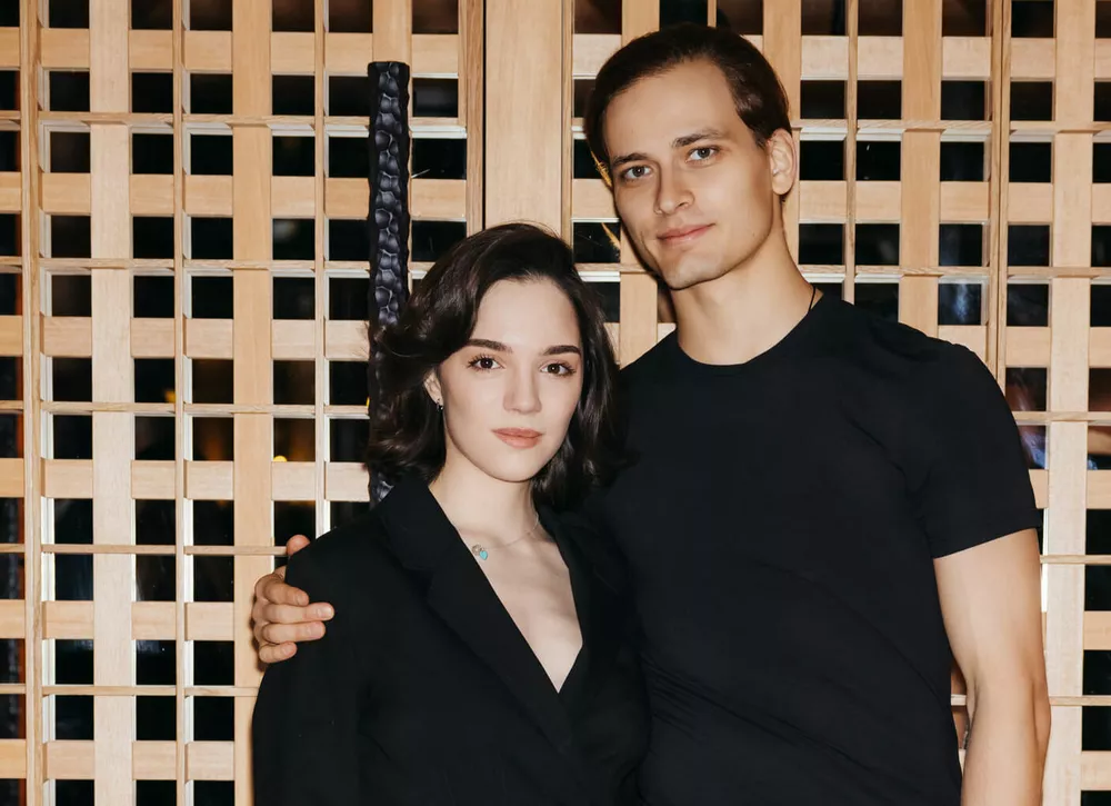 Евгения Медведева, Митя Фомин, Артемий Лебедев и Алена Долецкая на открытии японского ресторана в "Метрополе"