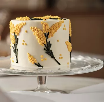 Торт с кремовой мимозой