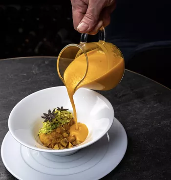 Велуте-суп из тыквы с каштаном