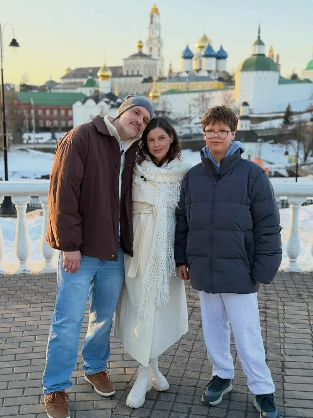 Катерина Шпица с мужем и сыном