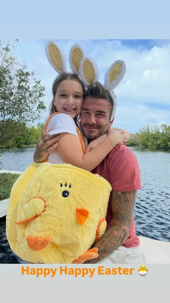 Дэвид Бекхэм с дочкой Харпер