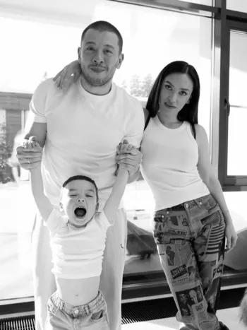 Ольга Серябкина с мужем и сыном