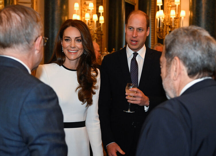 Prince William and Kate Middleton attend pre-coronation reception at Buckingham Palace