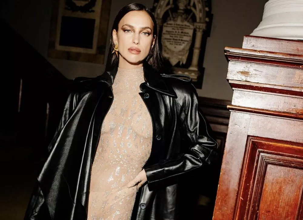Irina Shayk starred in a transparent dress for the cover of gloss