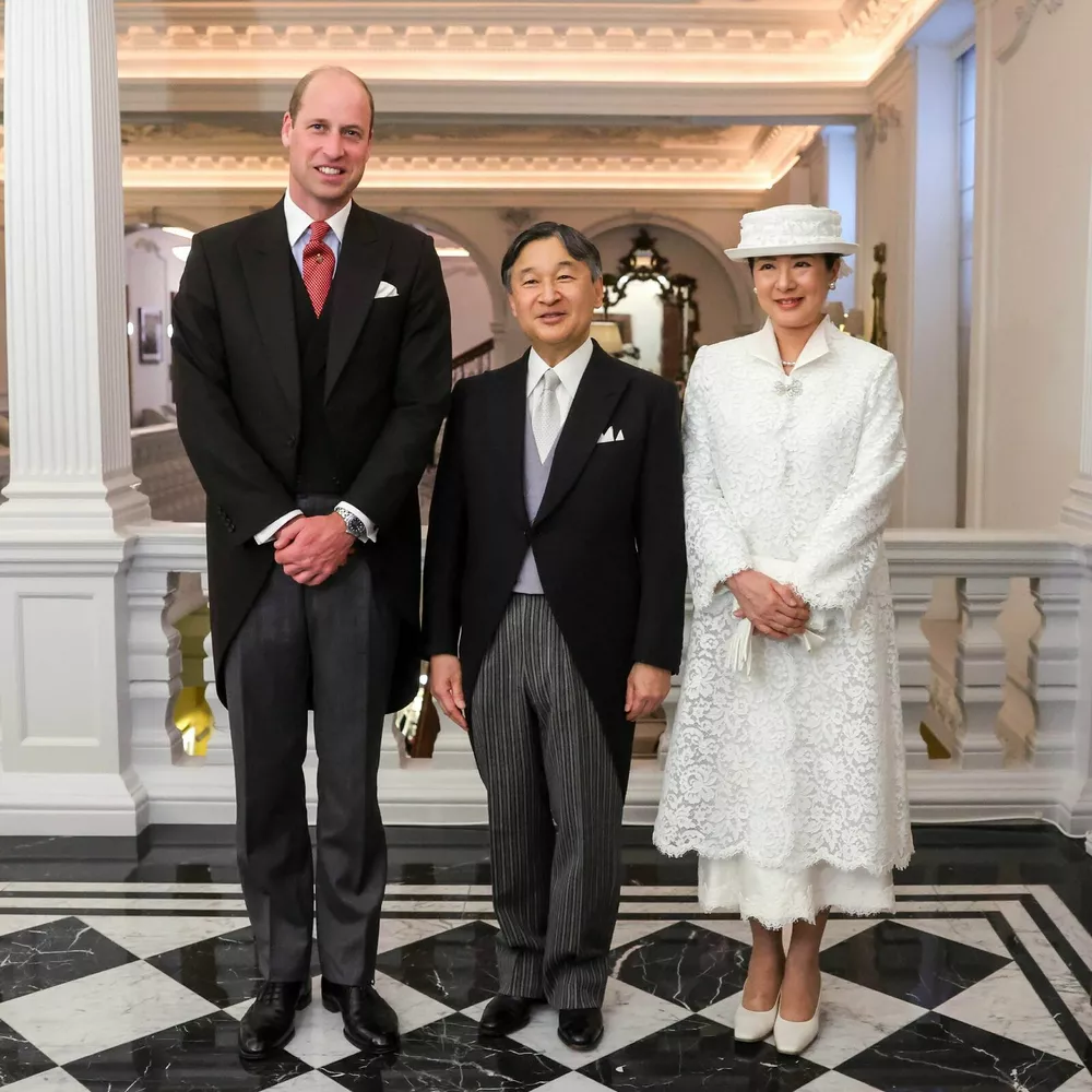 Принц Уильям с японским императором и императрицей