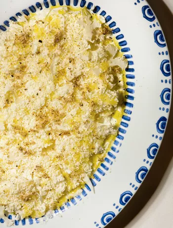 Карпаччо из цветной капусты с сырным кремом