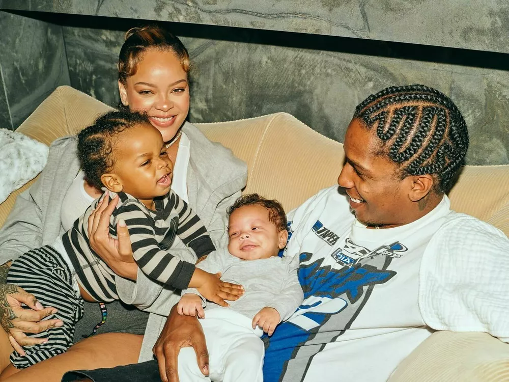 A$AP Rocky и Рианна с детьми