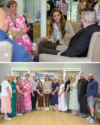 Миддлтон с пациентами больницы