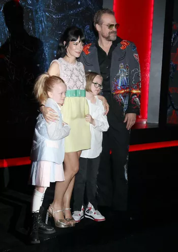 Лили с бывшим мужем и детьми