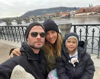 Эльза и Крис с сыном