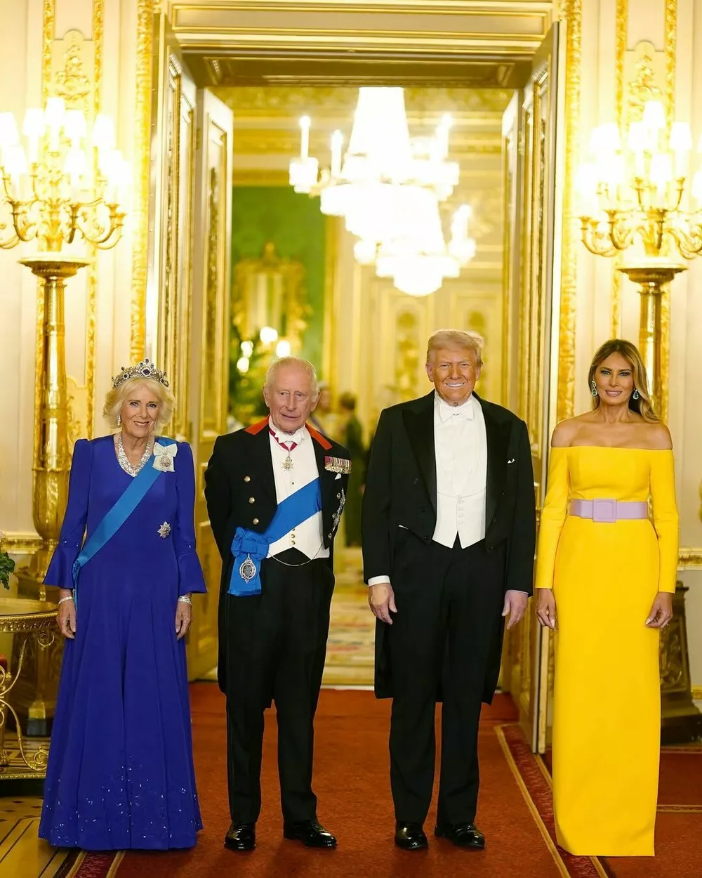 Камилла, Карл III, Дональд Трамп, Мелания Трамп