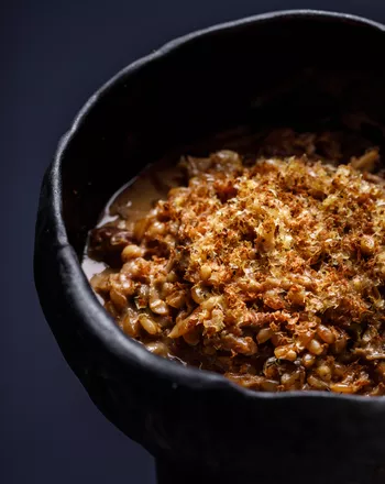 Каша из полбы и утки