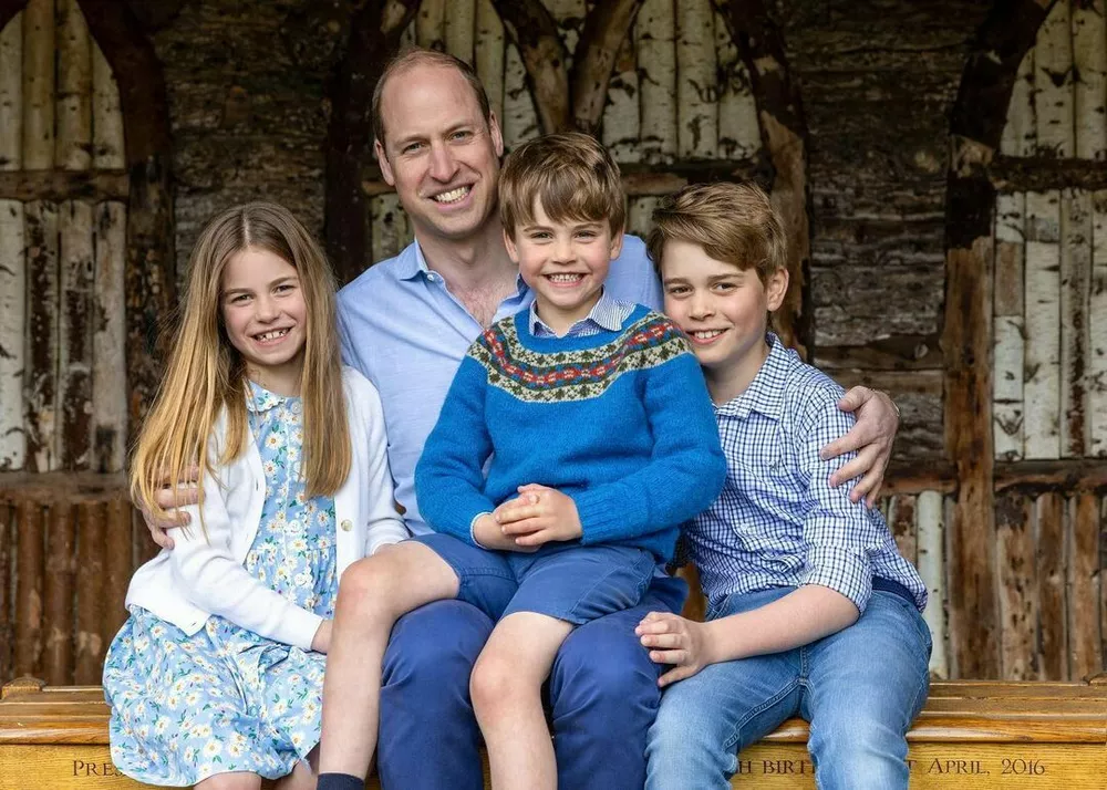 Принц Уильям с детьми