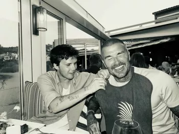 Дэвид с сыном Крузом