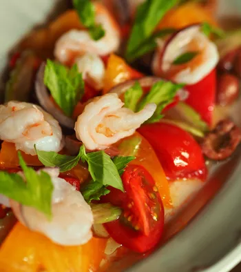 Креветки каталана с горгонзолой