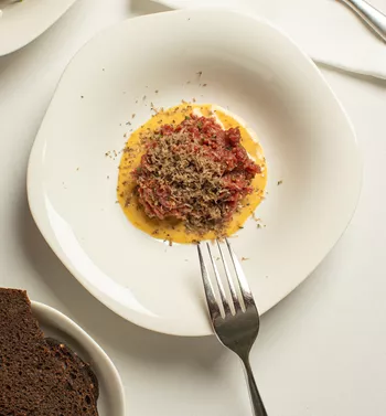 Тартар из говяжьей вырезки