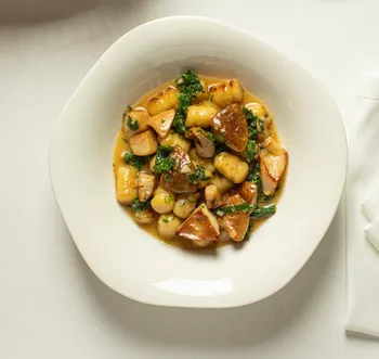 Ньокки с белыми грибами