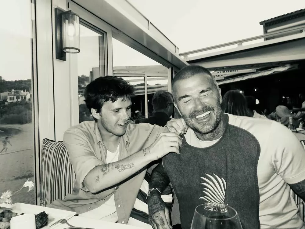 Дэвид с сыном Крузом