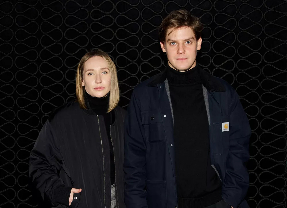 Павел Табаков, Юлианна Караулова, Софья Синицына на закрытой презентации в центре Москвы
