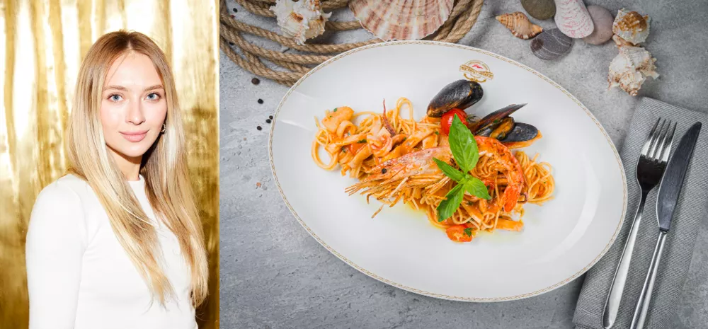 Выбор Виктории Синициной: спагеттини с кальмарами, креветками и мидиями (1380 руб.)