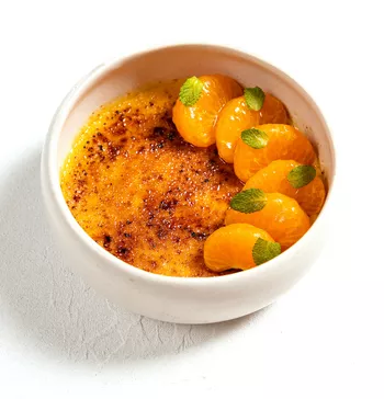 Крем-брюле с розмарином и мандаринами