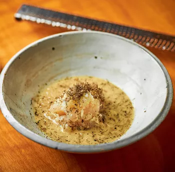 Гребешок юдзу, трюфель