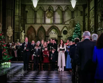 Семья Уильям и Кейт на Рождество в прошлом году