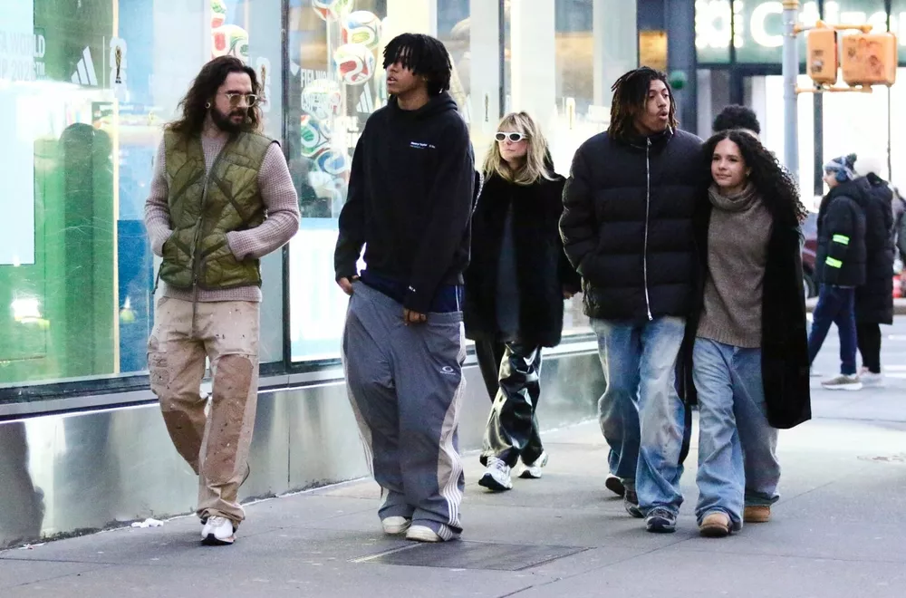 Хайди Клум с мужем и детьми