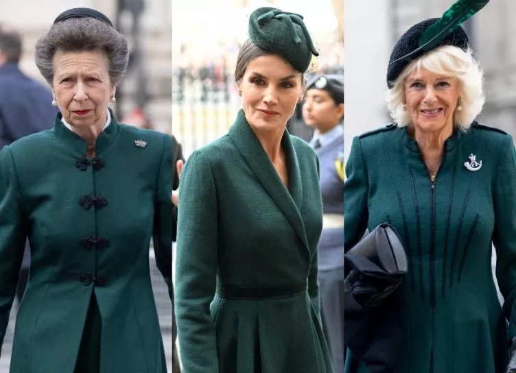 Почему королева Летиция, принцесса Анна, герцогиня Камилла и другие выбрали зеленый для панихиды по принцу Филиппу