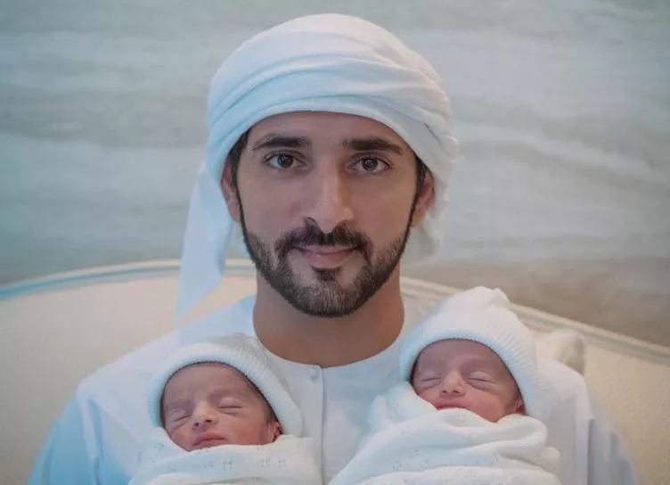  Наследный принц Дубая Хамдан показал фото детей в их день рождения