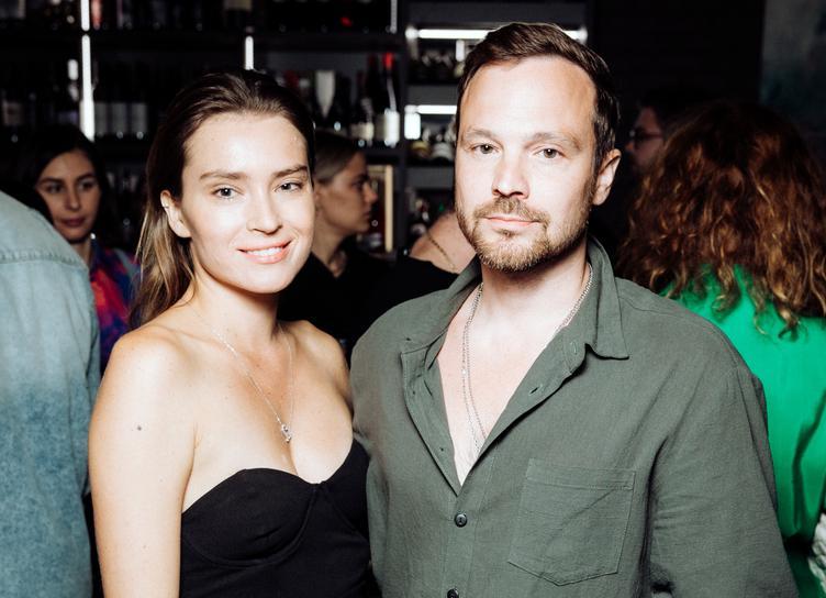 Alexei Chadov with his girlfriend and Agata Muceniece at the screening of the series “Zhiza” as part of the Gorky Fest