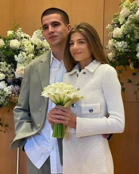 Федор и Александра в день своей свадьбы