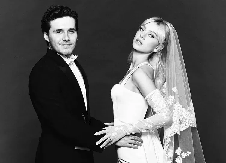 Бруклин Бекхэм и Никола Пельтц отметили полгода брака и поделились новыми фото со свадьбы 